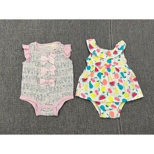 Bundle of 2 Baby Girl Bodysuits First Impressions 3-6 months, Carter’s 6 months